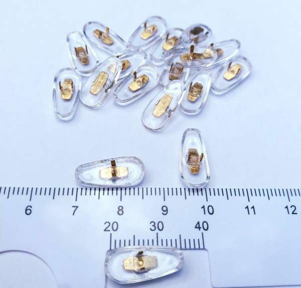 Plaqueta Ray Ban - Dourada 15mm Siliconada Encaixe (PAR)