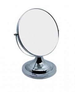 Espelho Cromado Grande e Moderno para balcão com AUMENTO